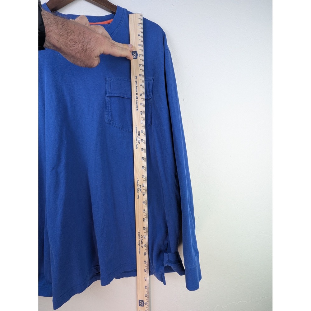 Duluth Trading Co Spillfighter Longtail T Shirt Mens M Blue Long Sleeve 73282 - Picture 6 of 9